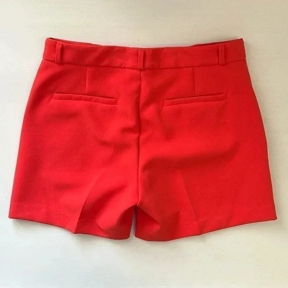 Banana  Republic Tailored City Shorts Stretch Crepe Orange Size 0 NWOT - Picture 8 of 16